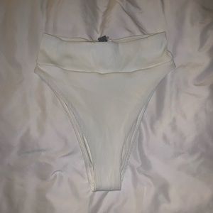 NWT Aerie White High-Waisted Bikini Bottoms